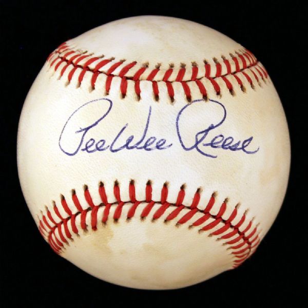 PEE WEE REESE SIGNED ONL BASEBALL