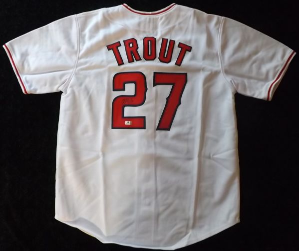 MIKE TROUT SIGNED ANGELS JERSEY