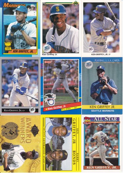 KEN GRIFFEY JR. 18 CARD LOT WITH INSERTS