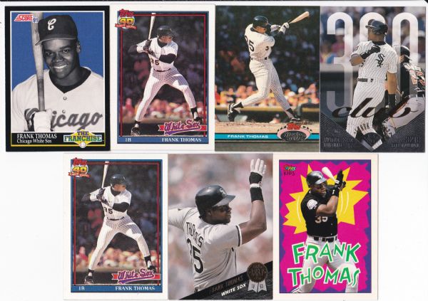 FRANK THOMAS 7 CARD LOT WITH INSERT HALL OF FAME!
