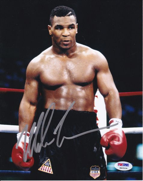 MIKE TYSON SIGNED 8X10 PHOTO PSA/DNA