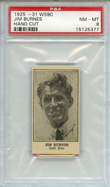 1925-31 W590 JIM BURNES GOLF STAR PSA 8 HIGHEST GRADED