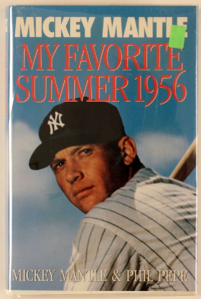 MICKEY MANTLE SIGNED MY FAVORITE SUMMER 1956 HARDCOVER BOOK