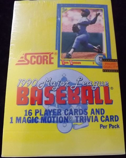 1990 SCORE MLB COMPLETE BOX 36 PACKS