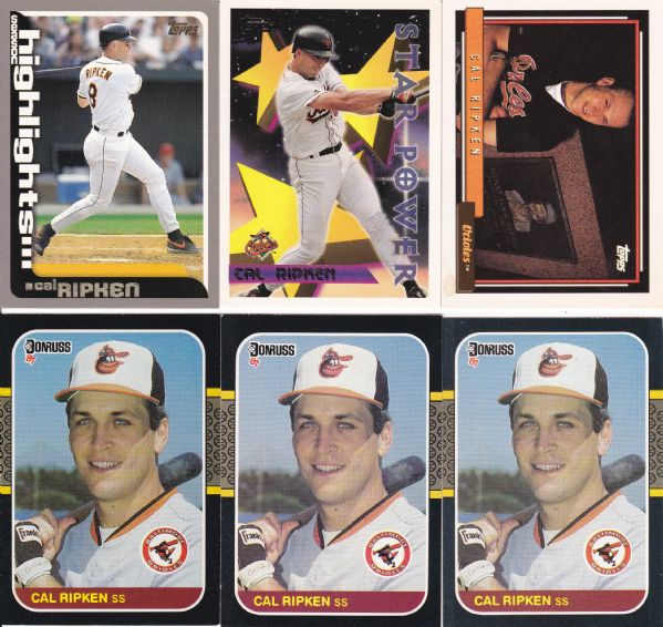 CAL RIPKEN JR. 15 CARD LOT WITH INSERTS HALL OF FAME!