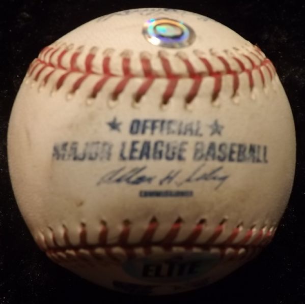 ALEX RODRIGUEZ GAME USED BASEBALL SEPT. 11 2002 - 1YR. REMEMBRANCE GAME