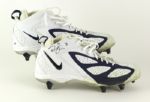 ROOSEVELT COLVIN DATED GAME USED & SIGNED CLEATS PATRIOTS PSA/DNA