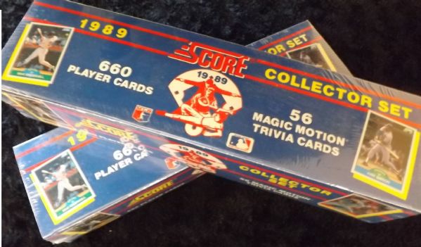 1989 SCORE MLB COMPLETE FACTORY SEALED SET LOT OF 2
