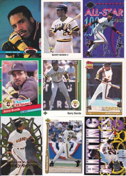 BARRY BONDS LOT OF 33 CARDS WITH INSERTS