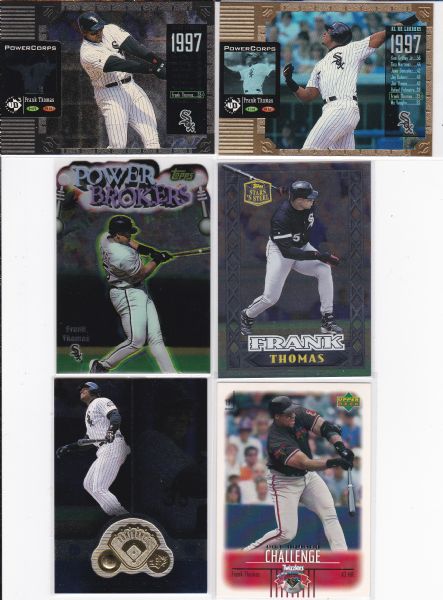 FRANK THOMAS 6 CARD LOT WITH INSERTS HALL OF FAME!