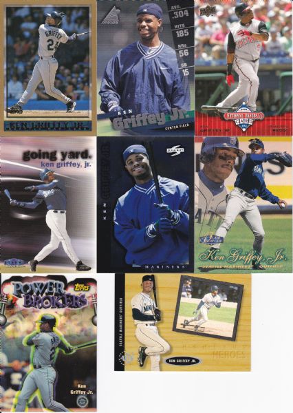 KEN GRIFFEY JR. 25 CARD HIGH QUALITY LOT WITH INSERTS