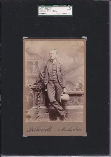1890'S GEBHARDT & CO. LOUISVILLE BASEBALL CABINET PHOTO SGC A POP 1/1