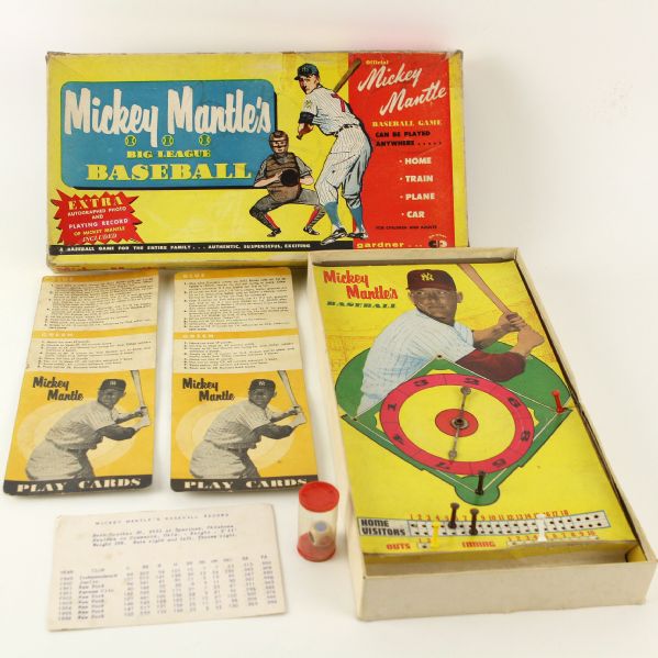 1957 MICKEY MANTLE BIG LEAGUE BASEBALL BOARD GAME