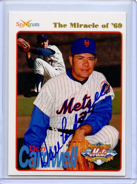 1994 DON CARDWELL '69 MIRACLE METS SIGNED JSA