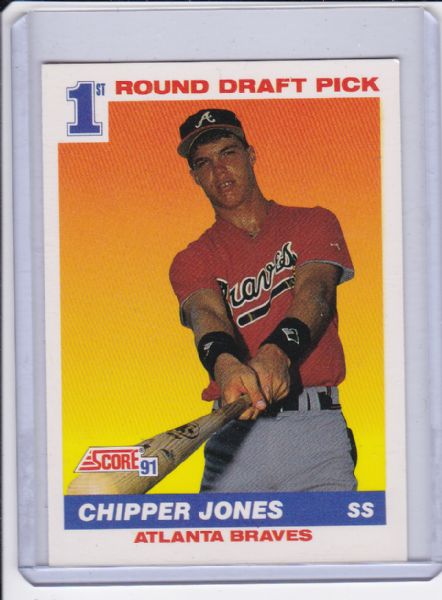 1991 SCORE #671 CHIPPER JONES ROOKIE CARD