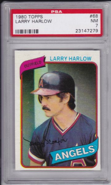 1980 TOPPS #68 LARRY HARLOW PSA 7