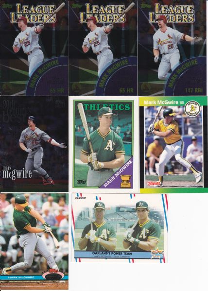 MARK MCGWIRE 17 CARD LOT WITH INSERTS