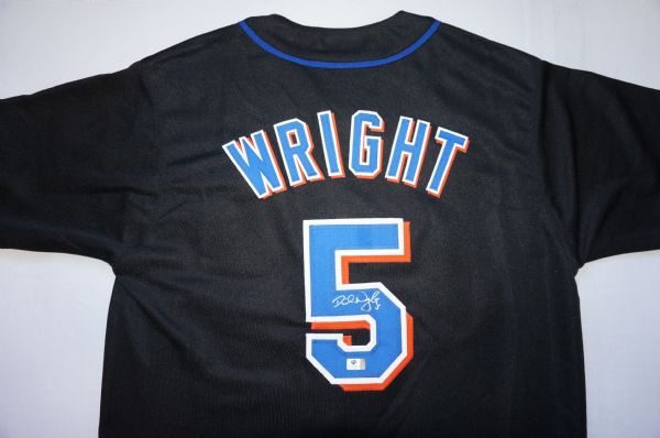 DAVID WRIGHT SIGNED NEW YORK METS JERSEY