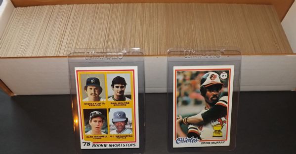 1978 TOPPS COMPLETE SET - MURRAY, MOLITOR, TRAMMELL RC'S
