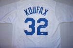 SANDY KOUFAX SIGNED WHITE/BLUE L.A. DODGERS JERSEY ONE OF OUR LAST!!