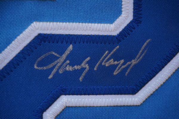 SANDY KOUFAX SIGNED BLUE L.A. DODGERS JERSEY ONE OF OUR LAST!!