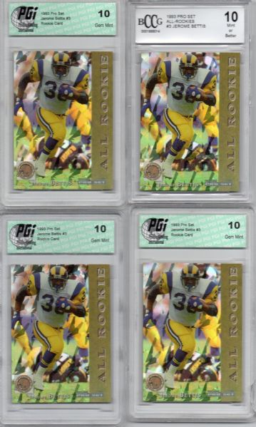 2003 JEROME BATTIS ROOKIE LOT OF 4 ALL GRADED 10
