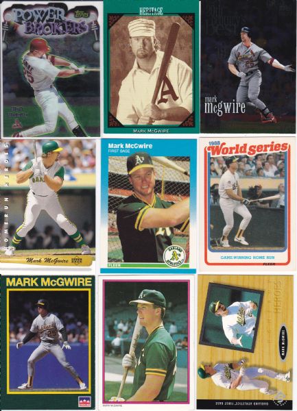 MARK MCGWIRE 17 CARD LOT WITH INSERTS