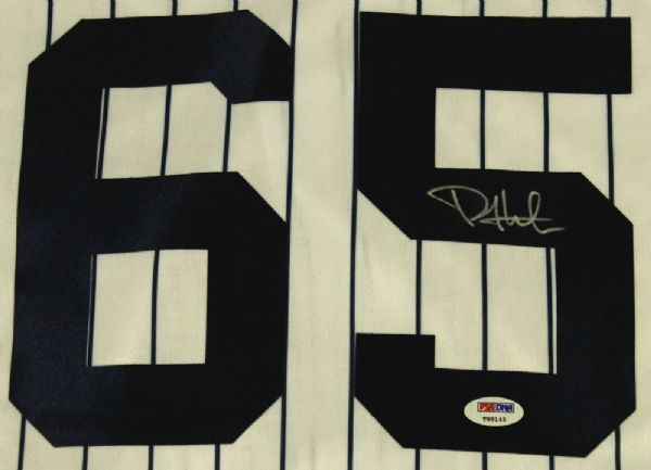 PHIL HUGHES SIGNED NEW YORK YANKEES JERSEY PSA/DNA