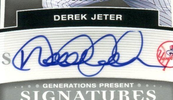 2005 UPPER DECK TRILOGY GENERATIONS SIG. #PR-DJ DEREK JETER 13/99 PSA 8.5