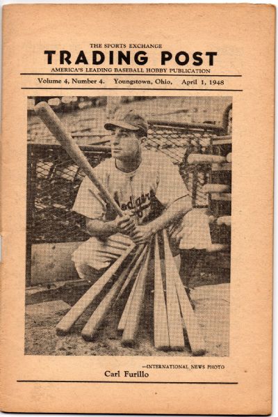 APRIL 1948 THE SPORTS EXCHANGE TRADING POST CARL FURILLO BASEBALL PUBLICATION