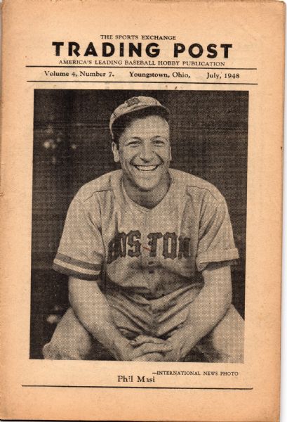 JULY 1948 THE SPORTS EXCHANGE TRADING POST PHIL MASI BASEBALL PUBLICATION