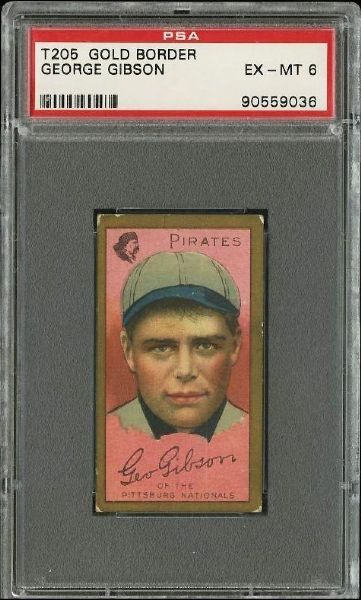 1911 T205 SWEET CAPORAL GEORGE GIBSON PSA 6