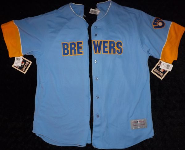ROBIN YOUNT BREWERS JERSEYS COOPERSTOWN COLLECTION LOT OF 2 W/TAGS