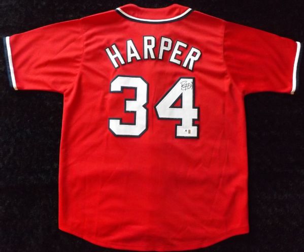 BRYCE HARPER SIGNED WASHINGTON NATIONALS JERSEY