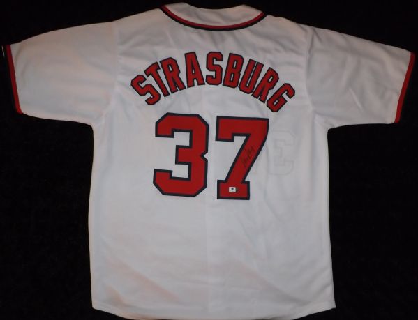 STEPHEN STRASBURG SIGNED WASHINGTON NATIONALS JERSEY