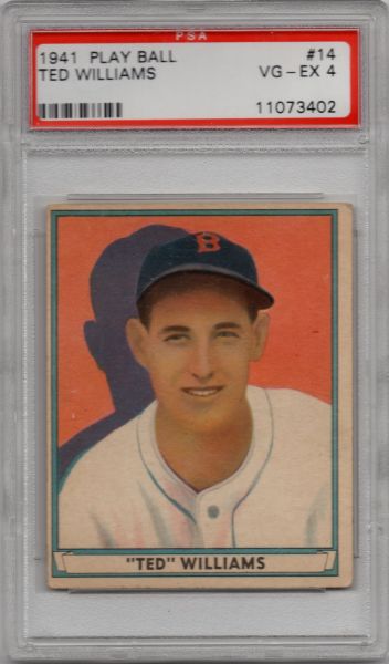 1941 PLAY BALL #14 TED WILLIAMS PSA 4
