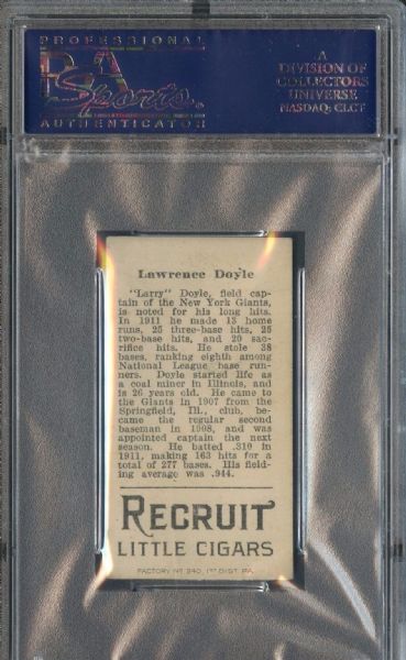 1912 T207 BROWN BACKGROUND LAWRENCE DOYLE PSA 4.5