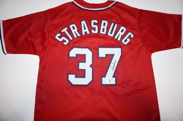 STEPHEN STRASBURG SIGNED NATIONALS JERSEY