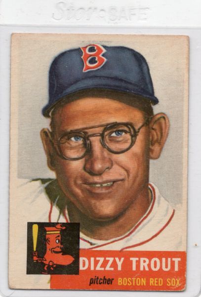 1953 TOPPS #169 DIZZY TROUT RED SOX