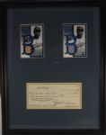 JACKIE ROBINSON SIGNED CHECK, GAME USED BAT & JERSEY DISPLAY!