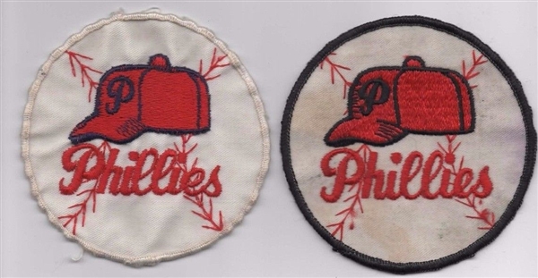 VINTAGE PHILADELPHIA PHILLIES JERSEY PATCHES LOT OF 2