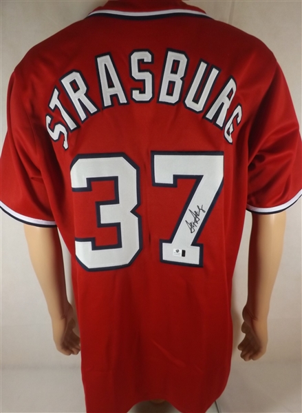 * STEPHEN STRASBURG SIGNED WASHINGTON NATIONALS JERSEY COA