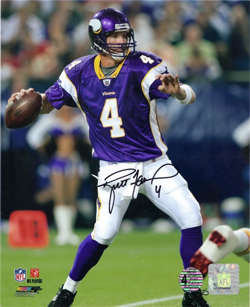 BRETT FAVRE SIGNED VIKINGS 8X10 PHOTO COA