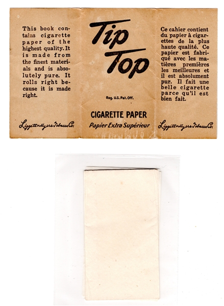 VINTAGE TIP TOP TOBACCO ROLLING PAPERS