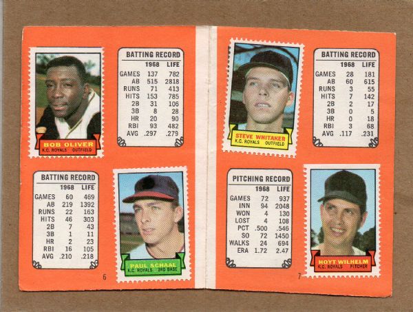 1969 TOPPS STAMP ALBUM K.C. ROYALS