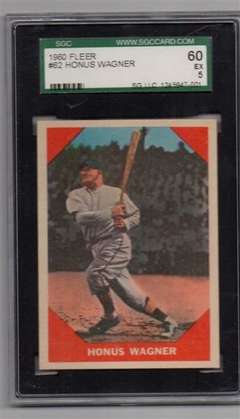 ---1960 FLEER #62 HONUS WAGNERSGC 5 EX