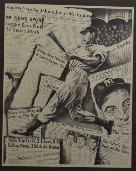 JOE DiMAGGIO SIGNED ROBERT STEPHEN SIMON LIMITED EDITION LITHOGRAPH JSA