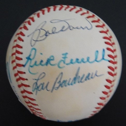 BASEBALL SIGNED BY 7 HOF GEHRINGER YAZ IRVIN KILLEBREW & MORE! PSA/DNA