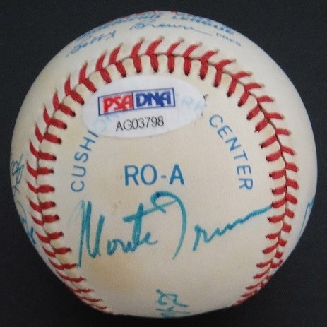 BASEBALL SIGNED BY 7 HOF GEHRINGER YAZ IRVIN KILLEBREW & MORE! PSA/DNA