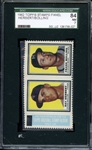 1962 TOPPS STAMPS PANEL HERBERT/BOLLING SGC 7 POP 1/1